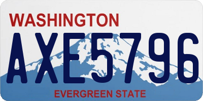 WA license plate AXE5796