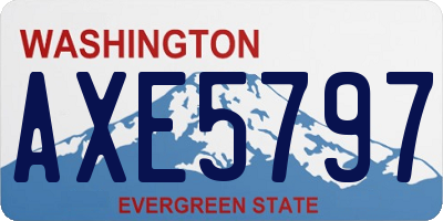 WA license plate AXE5797