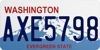 WA license plate AXE5798