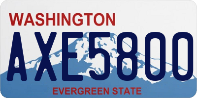 WA license plate AXE5800