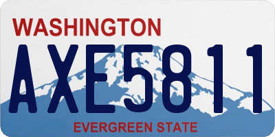 WA license plate AXE5811