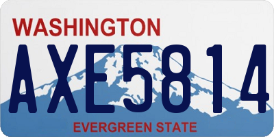 WA license plate AXE5814