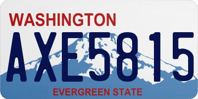WA license plate AXE5815