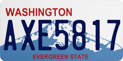 WA license plate AXE5817