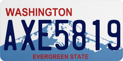 WA license plate AXE5819