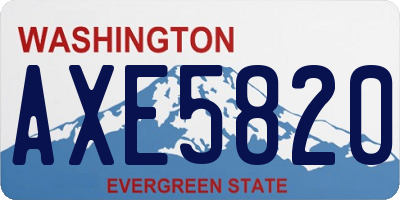 WA license plate AXE5820