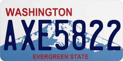WA license plate AXE5822