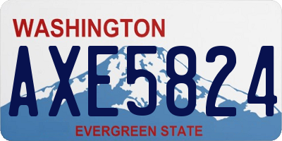 WA license plate AXE5824