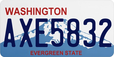 WA license plate AXE5832