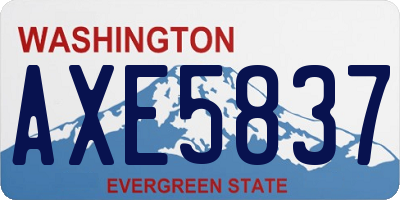 WA license plate AXE5837