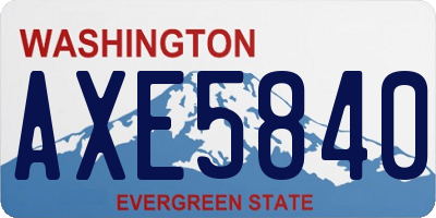 WA license plate AXE5840