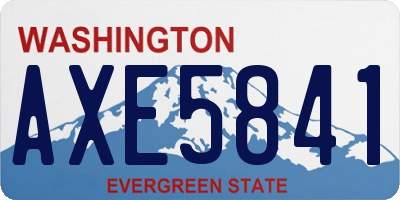 WA license plate AXE5841