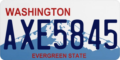 WA license plate AXE5845