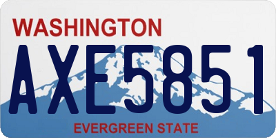 WA license plate AXE5851