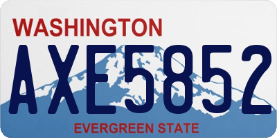 WA license plate AXE5852