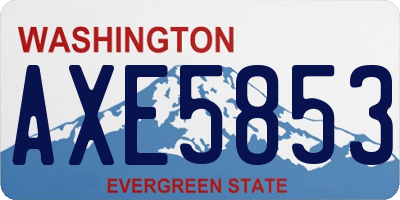 WA license plate AXE5853
