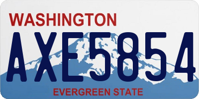 WA license plate AXE5854