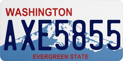 WA license plate AXE5855