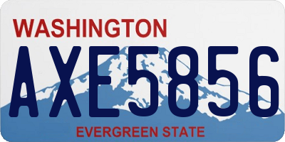 WA license plate AXE5856