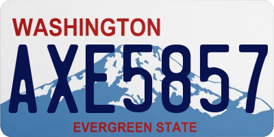 WA license plate AXE5857