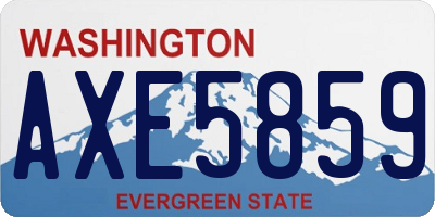 WA license plate AXE5859