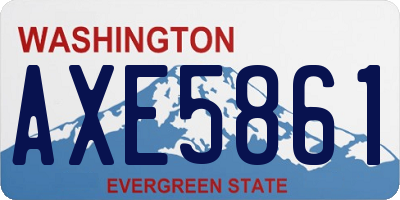WA license plate AXE5861