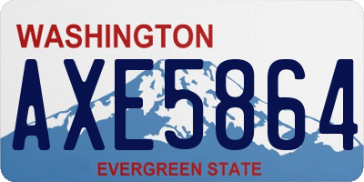 WA license plate AXE5864
