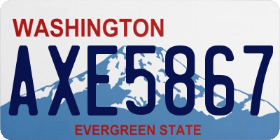 WA license plate AXE5867