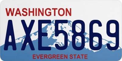 WA license plate AXE5869