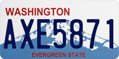 WA license plate AXE5871