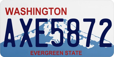 WA license plate AXE5872