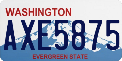 WA license plate AXE5875