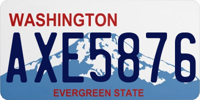 WA license plate AXE5876
