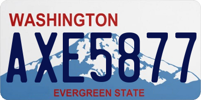 WA license plate AXE5877