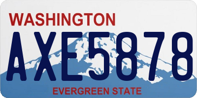 WA license plate AXE5878