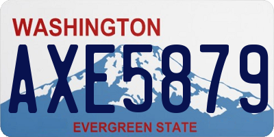 WA license plate AXE5879