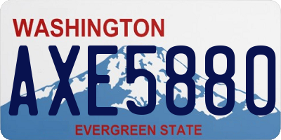 WA license plate AXE5880