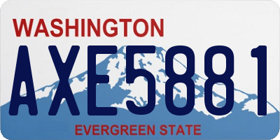 WA license plate AXE5881