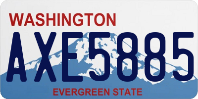 WA license plate AXE5885