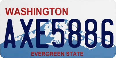 WA license plate AXE5886
