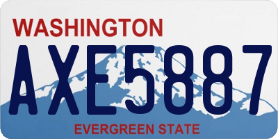 WA license plate AXE5887