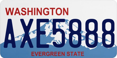WA license plate AXE5888