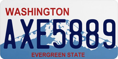 WA license plate AXE5889