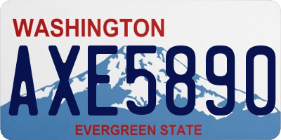 WA license plate AXE5890