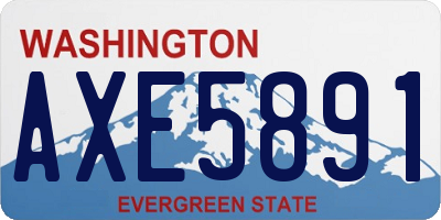 WA license plate AXE5891
