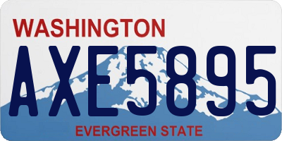 WA license plate AXE5895