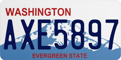 WA license plate AXE5897