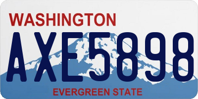 WA license plate AXE5898