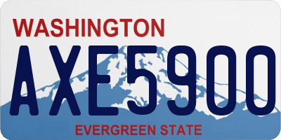 WA license plate AXE5900