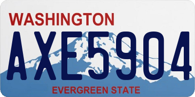 WA license plate AXE5904